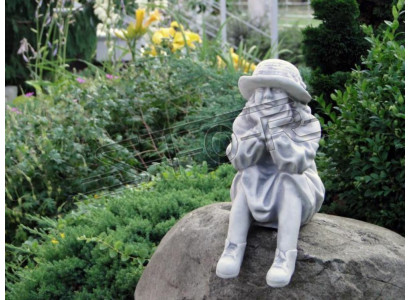 Junge Sitzende Figur Statue Figuren Skulptur Statuen Garten Dekoration Sofort